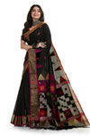 Stylist Black Soft Handloom Cotton Saree