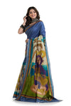 Pure Hand painted with Kanthastitch Saree