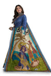 Pure Hand painted with Kanthastitch Saree