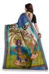Pure Hand painted with Kanthastitch Saree