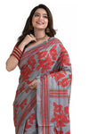 Pure Shantiniketan Silk Kanthastich saree's