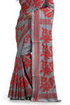 Pure Shantiniketan Silk Kanthastich saree's
