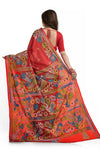 Multi Colour Hand Thread Work Sari 7722