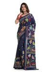 Stylist Blue Multi Colour Kantha Saree 7734