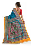Dye Tussar Kantha Stitch Saree (7771)