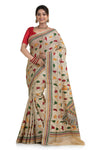 Epic Pattern Tussar Silk Kantha Stitch Saree 7804