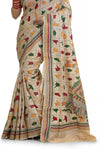 Epic Pattern Tussar Silk Kantha Stitch Saree 7804