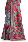Designer Pure Silk Kantha Stitch Saree