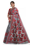 Designer Pure Silk Kantha Stitch Saree