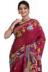 Blended Silk Kantha Work Sari 7838