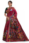 Blended Silk Kantha Work Sari 7838