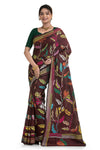 Trendy Blended Silk Kantha Stitch Saree 7871