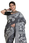 Trendy Pure Silk Kantha Stitch Saree 7944