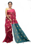 Bengal Handloom Desinger Bi color saree