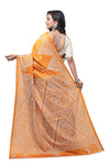 Exquisite Gujarati Stitch Silk Blend Saree