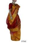 Gorgeous Dual-colour Handloom Tant Silk Saree