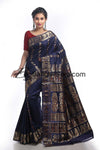 blue silk swarnachuri saree