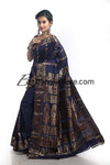 Gorgeous Navy Blue Pure SilkSwarnachariSari