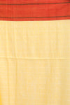 Red and Yellow pure cotton saree for Puja