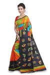 Ethnic Hand Painted Silk Saree