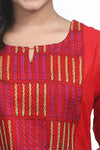 Ladies Cotton Kurtiwith Hand Stitch Work