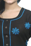 Ladies Cotton Kurti with Kantha Stitch Work