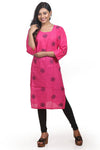 Ladies Cotton Kurti with Hand Stitch Work