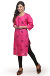 Ladies Cotton Kurti with Hand Stitch Work