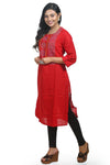 Ladies Cotton Kurti with Hand Thread Work