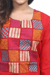 Ladies Cotton Kurtiwith Kantha Stitch Work