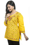 Trendy Kantha Stitch Cotton Short Kurti