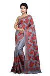 Designer Pure Silk Kantha Stitch Saree