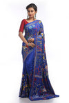 Designer Blended Silk Kantha Stitch Saree's