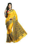 Hand Stitch Blended Silk Kantha Stitch Saree