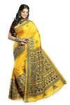 Hand Stitch Blended Silk Kantha Stitch Saree