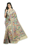 Stylish Silk Tussar Kantha Stitch Saree of Shantiniketan