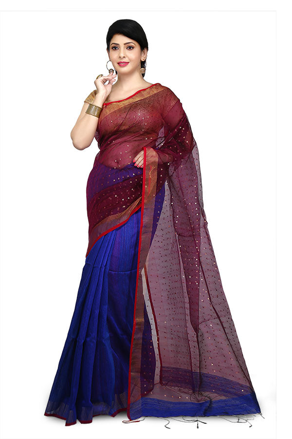 Designer Matka-Resham Silk Two Shaded Saree – banglarsare