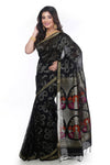 Timeless Beauty: Women in Black Organic Saree